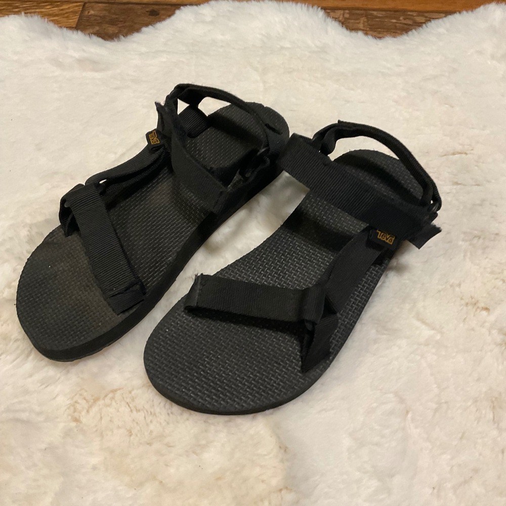 Teva Sandals Black Size 3 Youth Original Universal Flat
